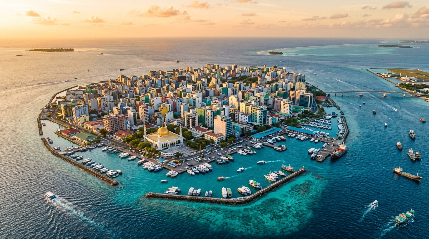 Aerial view of Malé, Maldives